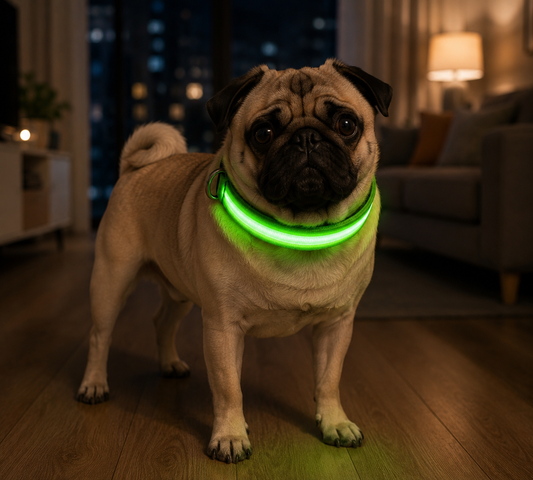 💚 LumiCollar™ – Collier LED Lumineux Vert pour Chien 🐾✨