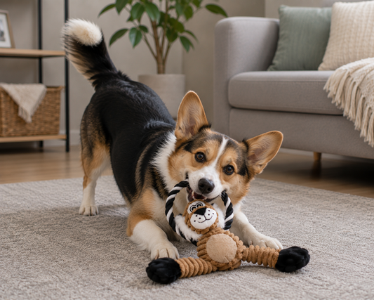 🐯 TigerRope™ – Jouet Corde & Peluche Tigre pour Chien 🧡🐾
