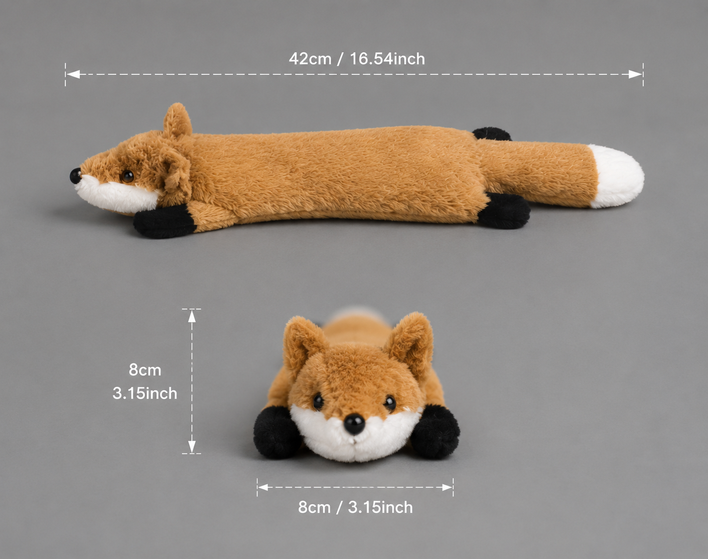🦊 FoxBuddy™ – Peluche Renard XXL pour Chien 🧡🐾