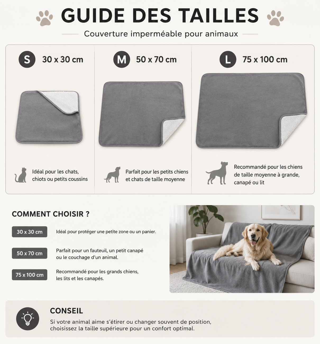 AquaShield™ – Couverture Imperméable Premium pour Animaux 🐶🐱🛏️