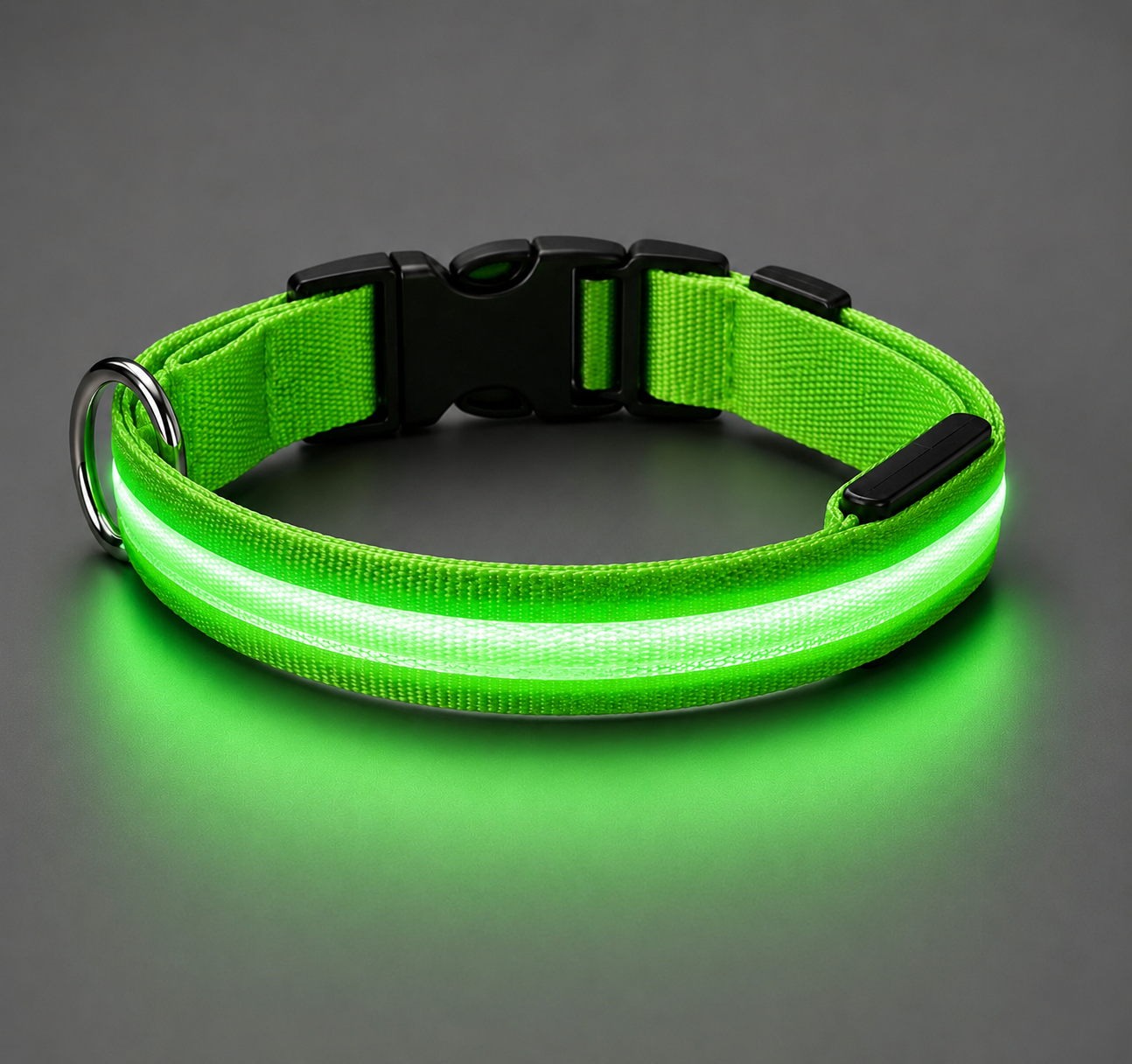 💚 LumiCollar™ – Collier LED Lumineux Vert pour Chien 🐾✨