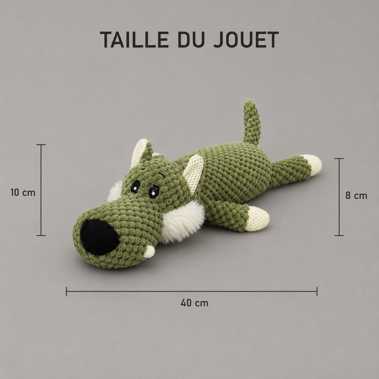 🐊 CrocoBuddy™ – Peluche Crocodile Douce pour Chien 💚🐾