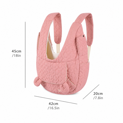 SAC DE TRANSPORT COCOON POUR CHIEN ET CHAT - ROSE POUDRÉ