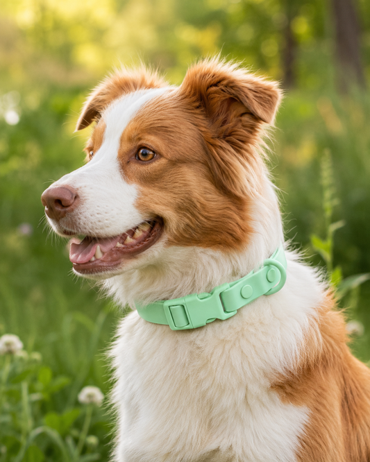 Collier Waterproof pour Chien - Couleur Menthe Givrée