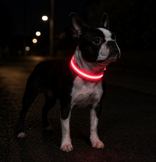 ❤️ LumiCollar™ – Collier LED Lumineux Rouge pour Chien 🐾✨