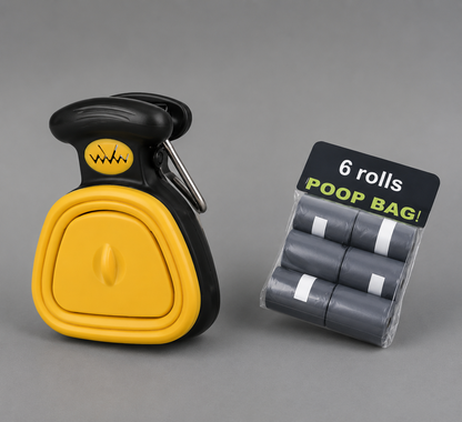 ScoopEasy™ – Ramasse-Crottes Pliable avec Distributeur de Sacs 🐶💩