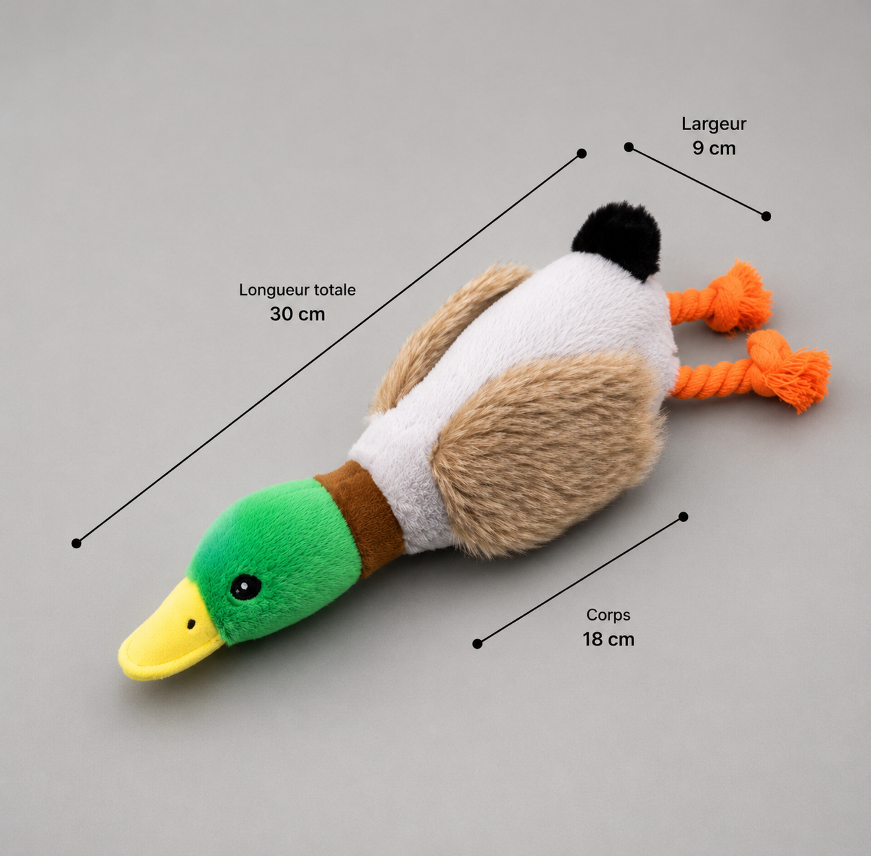 🦆 DuckRope™ – Jouet Canard en Peluche avec Cordes pour Chien 🐶✨