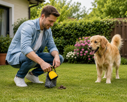 ScoopEasy™ – Ramasse-Crottes Pliable avec Distributeur de Sacs 🐶💩