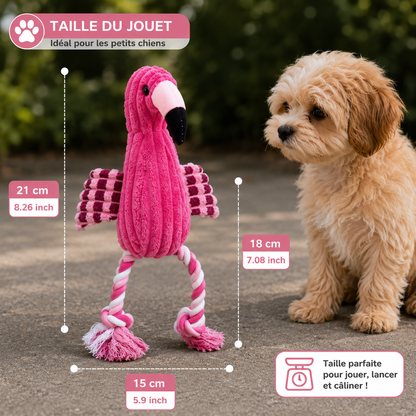 🦩 FlamingoRope™ – Jouet Flamant Rose en Peluche pour Chien 🐶💖