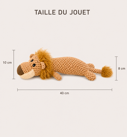 🦁 LionBuddy™ – Peluche Lion Douce pour Chien 🧡🐾