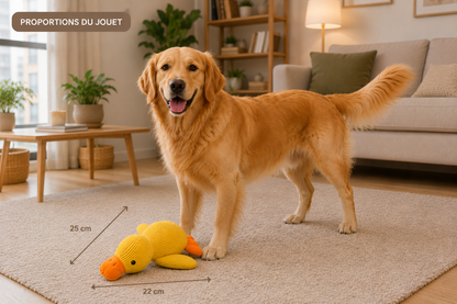 🐥 DuckBuddy™ – Peluche Canard pour Chien 💛🧸