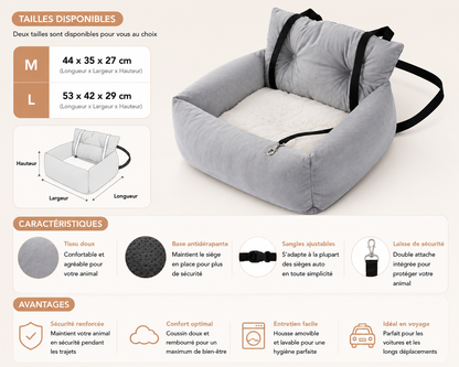 CozyRide™ – Siège Auto Confort pour Chien 🚗🐶