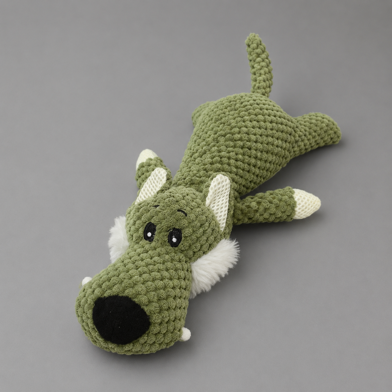 🐊 CrocoBuddy™ – Peluche Crocodile Douce pour Chien 💚🐾