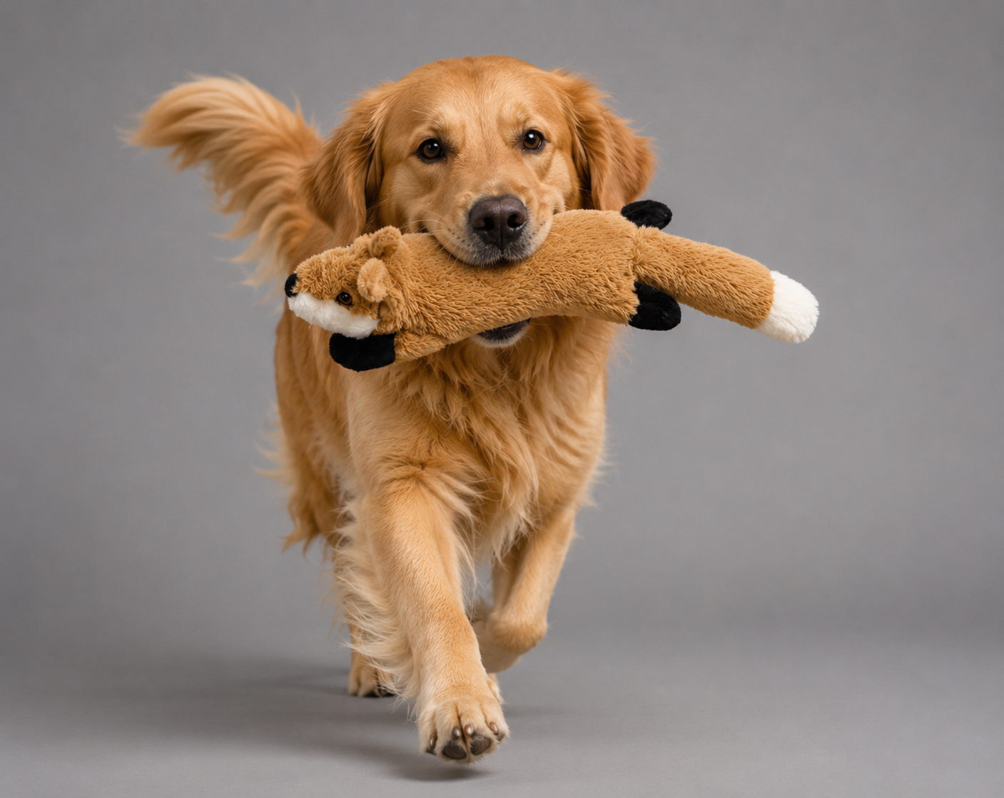 🦊 FoxBuddy™ – Peluche Renard XXL pour Chien 🧡🐾