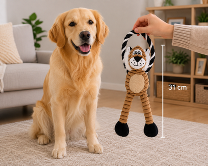 🐯 TigerRope™ – Jouet Corde & Peluche Tigre pour Chien 🧡🐾