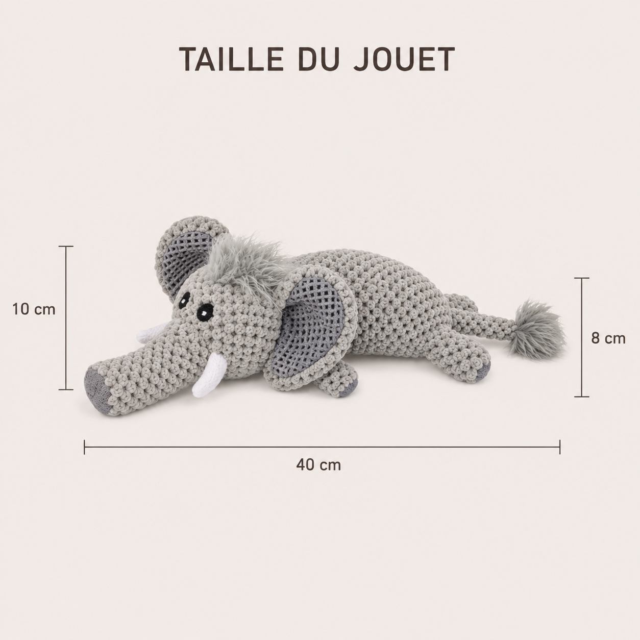 🐘 ElephantBuddy™ – Peluche Éléphant Douce pour Chien 🩶🐾