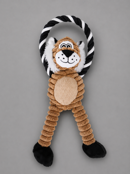 🐯 TigerRope™ – Jouet Corde & Peluche Tigre pour Chien 🧡🐾