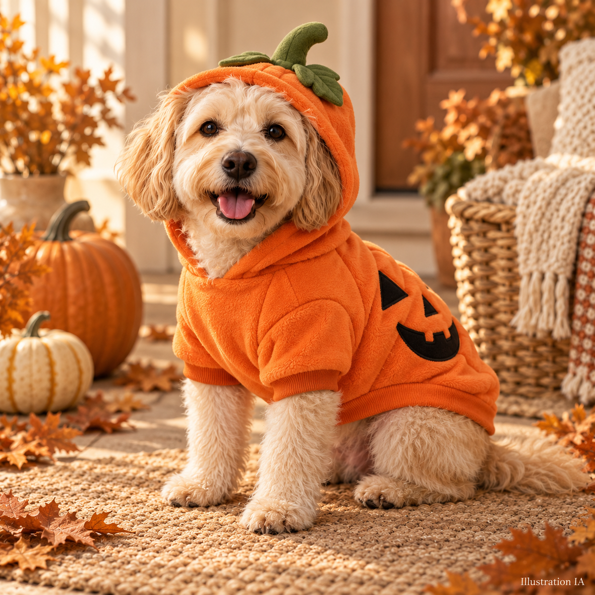 Illustration IA — PumpkinWouf, vue ambiance ; modèle fournisseur à confirmer